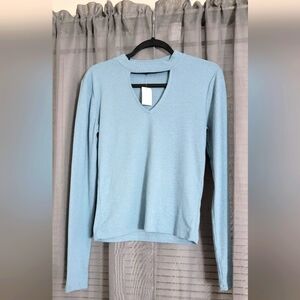 Aeropostale Light Blue Women's Top Size Large